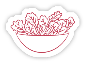 stickers salade blanc ombre